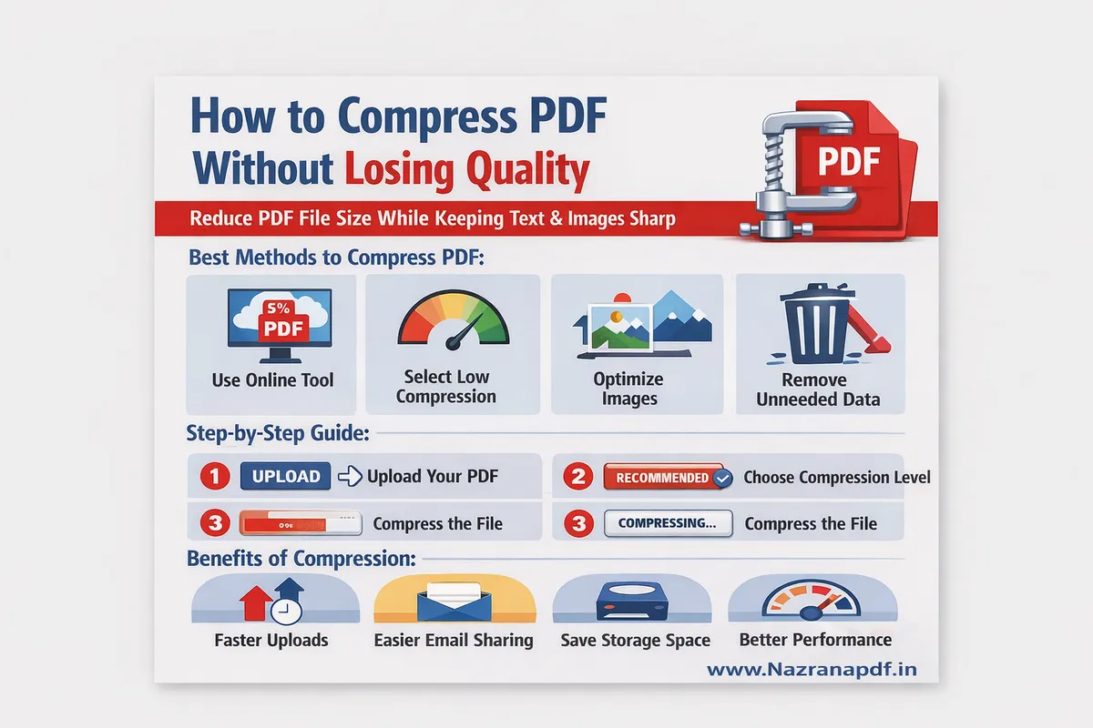 How to Compress PDF Without Losing Quality – Complete Guide (Free & Online Methods)